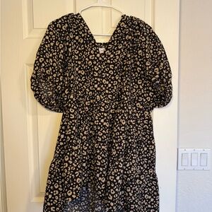 Black and Tan Leopard Print Dress